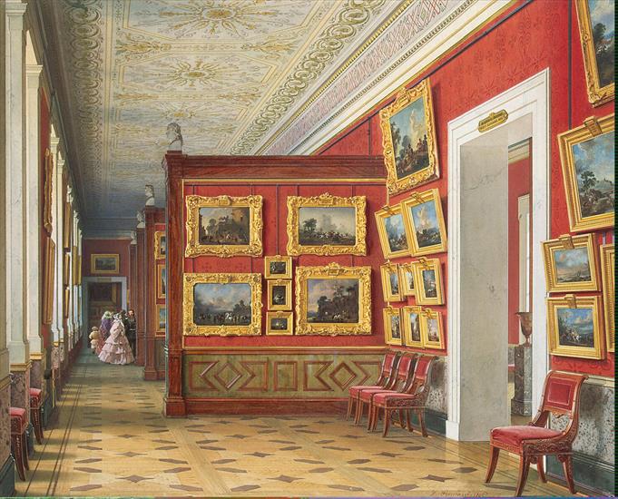 P - Premazzi Luigi - Interiors of the New Hermitage. The Gallery of Flemish Painting - OR-11749.jpg